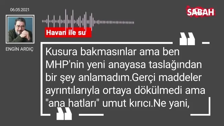 Engin Ardıç |  Havan ile su