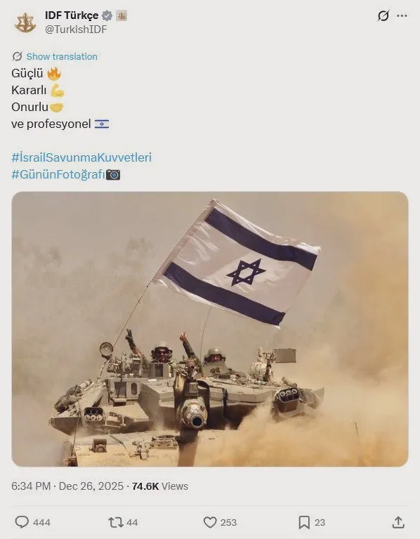 İsrail'in taklit paylaşımına Milli Savunma Bakanlığı'ndan 'Günün fotoğrafı' paylaşımıyla tokat gibi yanıt