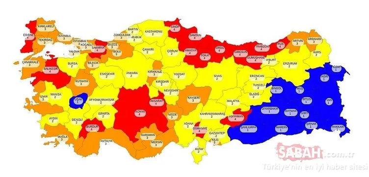 Türkiye güncel koronavirüs risk haritası! 26 Mart düşük risk, orta risk, yüksek riskli iller neler ve renk kodları değişti mi?