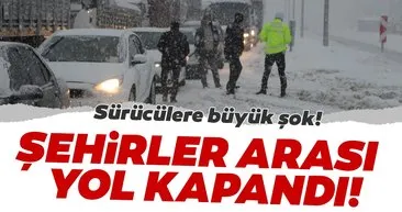 Göksun karayolu 'kar' nedeniyle kapandı