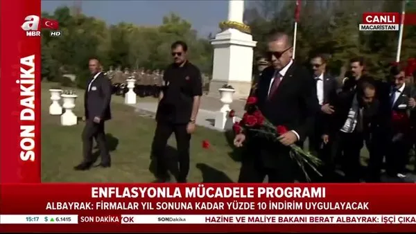 Cumhurbaşkanı Erdoğan, Macaristan'da Türk Şehitliği'ni ziyaret etti
