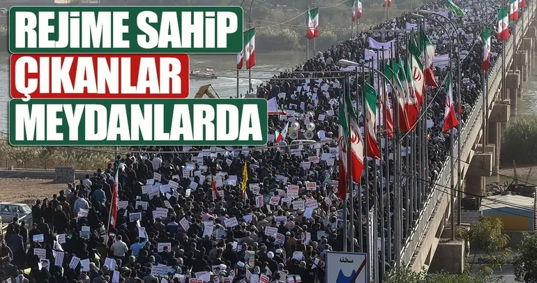 Rejime sahip çıkanlar meydanlarda