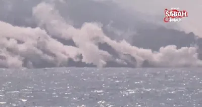 İspanya’da yanardağdan çıkan lavlar 500 metreden geniş bir kayalık oluşturdu | Video