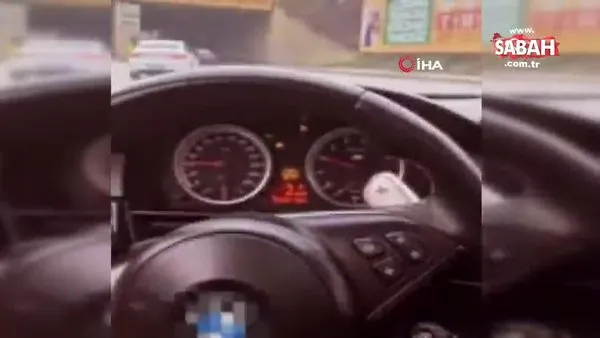 İstanbul'da lüks aracıyla drift atarak dehşet saçan trafik magandası kamerada! Ceza yağdı... | Video