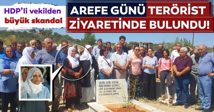HDP’li vekil PKK’lı teröristin mezarını ziyaret etti!