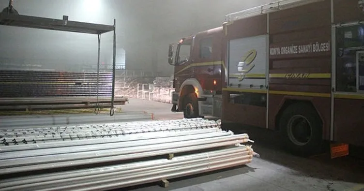 Konya’da alüminyum fabrikasında yangın
