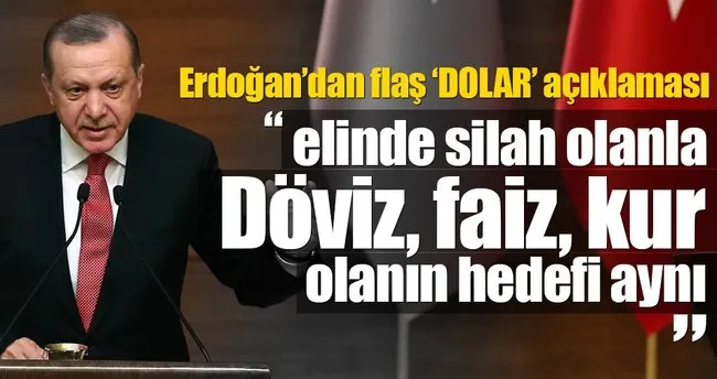 Cumhurbaşkanı Erdoğan: Elinde silah olan ile döviz, faiz olanın hedefi aynı