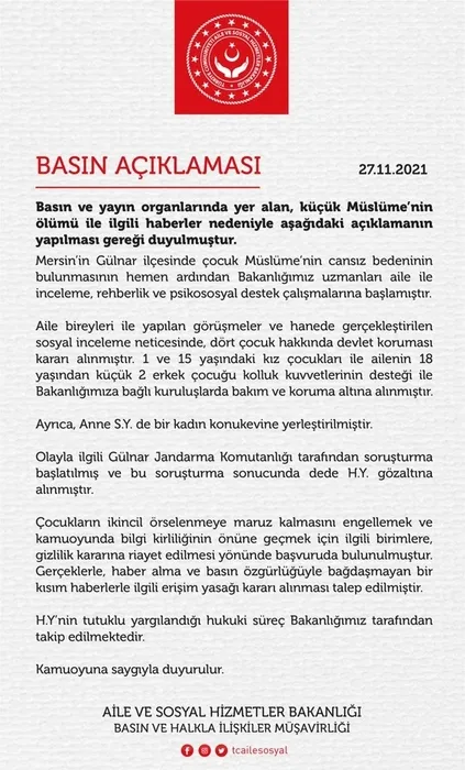 son dakika yoruk kizi muslume olayinda yeni gelisme aile bakanligi anne ve cocuklari icin devreye girdi son dakika haberler son dakika yoruk kizi muslume olayinda yeni gelisme aile bakanligi anne ve cocuklari icin devreye girdi son dakika haberler
