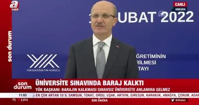 YÖK Başkanı Erol Özvar: Barajın kalkması, sınavsız üniversite anlamına gelmez | Video