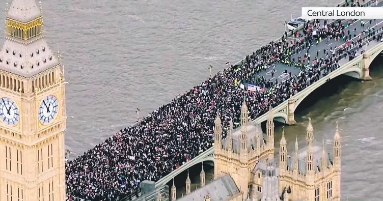 Londra’da on binlerden vicdan seli