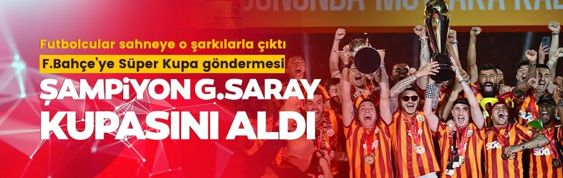 Şampiyon Galatasaray kupasını aldı!