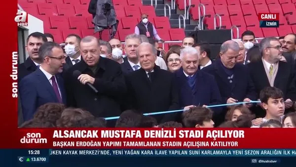 Başkan Erdoğan Alsancak Mustafa Denizli Stadı'nın açılış törenine katıldı