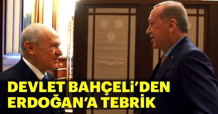 Devlet Bahçeli’den Erdoğan’a tebrik