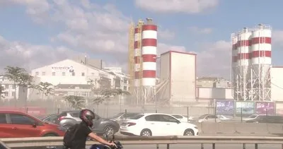 Kadıköy’de çimento santralinin bacası patladı: E 5’te toza dumana büründü