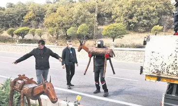Çamlıdere’de hayvan figürleri yenilendi