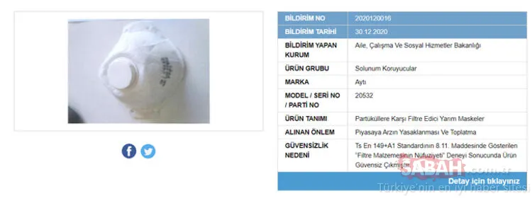 Bakanlık tek tek ifşa etti! İşte güvensiz çıkan maskeler ve markaları