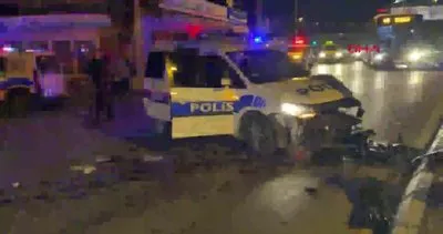 İzmir’de polis otosu refüjdeki ağaca çarptı 1’i kadın 2 polis memuru yaralı