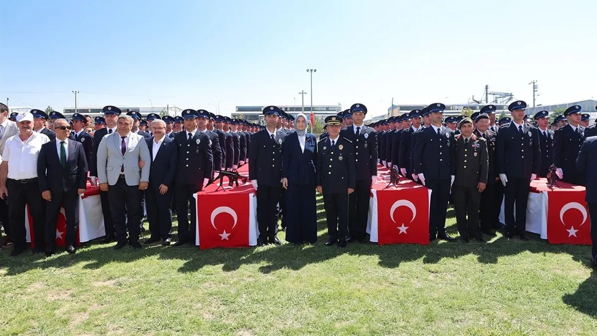 225 polis memuru düzenlenen törenle mesleğe adım attı