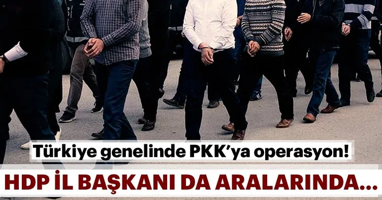 PKK/KCK terör örgütünün Türkiye genelinde faaliyetlerine dev operasyon