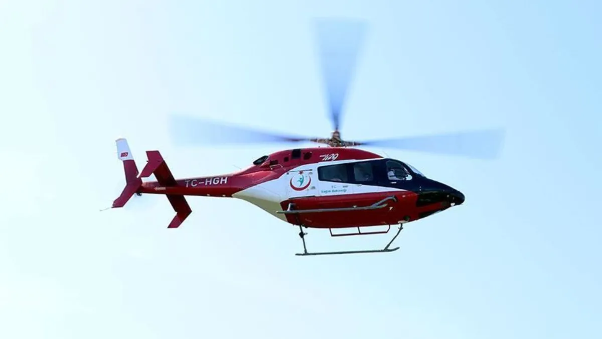 Şırnak’ta ambulans helikopter rahatsızlanan bebek için havalandı Şırnak’ta ambulans helikopter rahatsızlanan bebek için havalandı