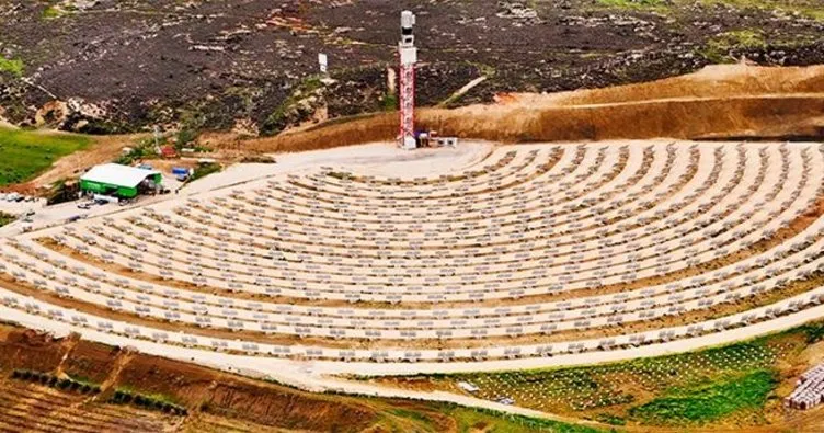 Nükleer gücünde güneş kulesi kurdu