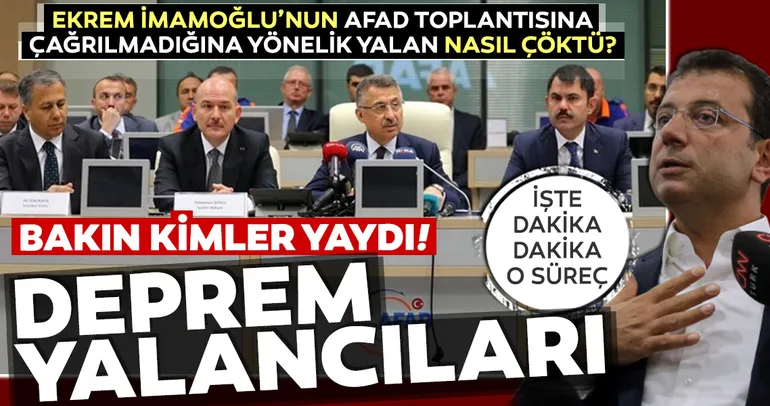 ‘Ekrem İmamoğlu AFAD toplantısına çağrılmadı’ yalanını kimler yaydı?