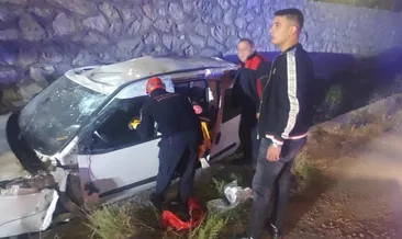 Çorum’da hafif ticari araç yan yola uçtu! Yaralılar var