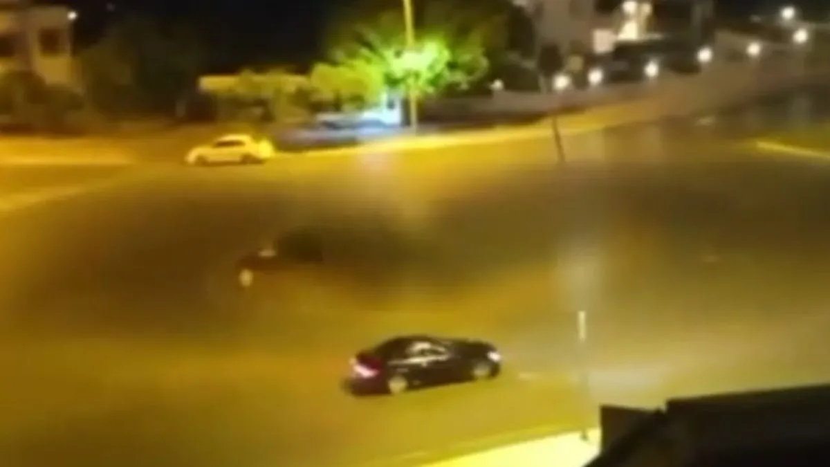 Gece drift attı: Asfalt yerine cebini yaktı