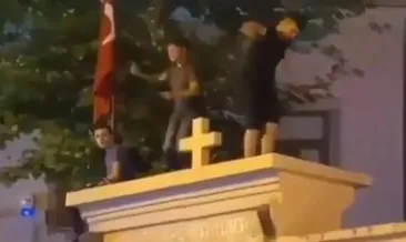 Son dakika: Kadıköy’de eğlence rezaleti... Kilisenin üzerinde oynayan 2 kişiye ev hapsi