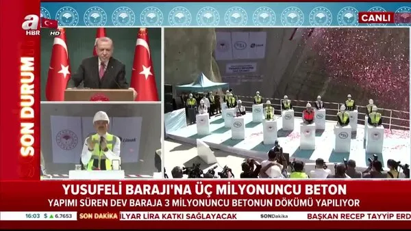 Başkan Erdoğan'ın talimatıyla Yusufeli Barajı'nda düğmeye basıldı! | Video