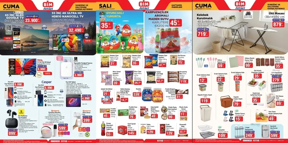 Ramazan ayına özel fırsatlar! 20 Şubat BİM Aktüel Ürünler Kataloğu: Çaydanlık, çay fincan seti...