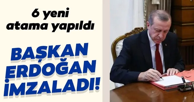 Başkan Recep Tayyip Erdoğan, 6 üniversiteye rektör atadı