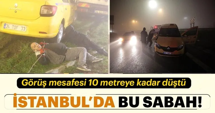 İstanbul yoğun sis ile uyandı! İstanbul’da sis nedeniyle son dakika kazalar!