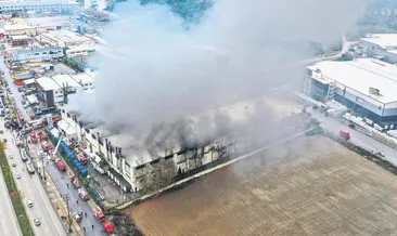 Tekstil fabrikasında korkutan yangın