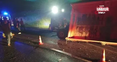 Otomobil ile traktörün çarpıştığı kazada 1 kişi öldü, 3 kişi yaralandı | Video