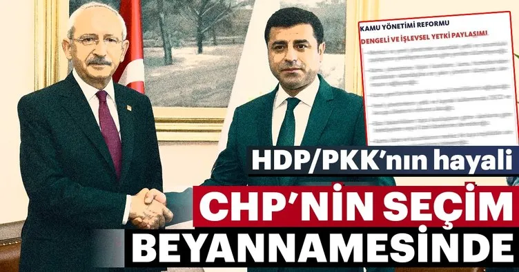 HDP/PKK hayali CHP seÃ§im beyannamesinde