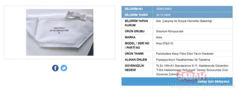 Bakanlık tek tek ifşa etti! İşte güvensiz çıkan maskeler ve markaları