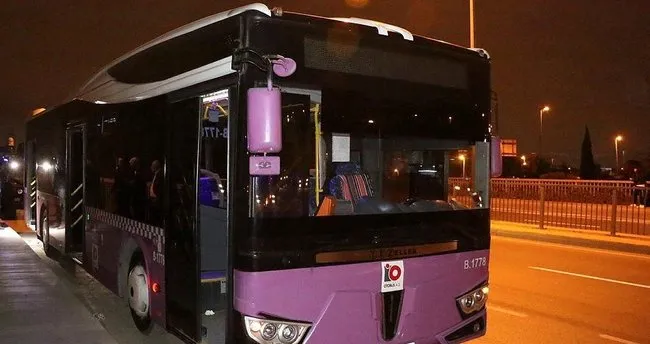 Okmeydanı’nda yolcu otobüsüne molotoflu saldırı