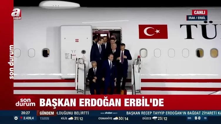 Başkan Erdoğan Erbil’de!