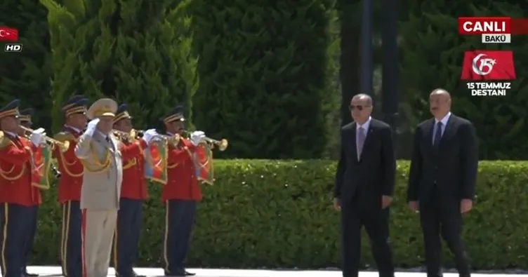 Başkan Recep Tayyip Erdoğan Azerbaycan’da resmi törenle karşılandı
