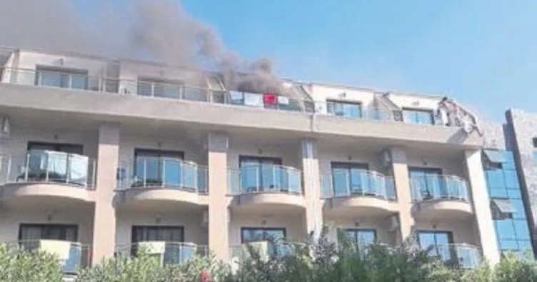 Otelde çıkan yangın tatilcileri korkuttu