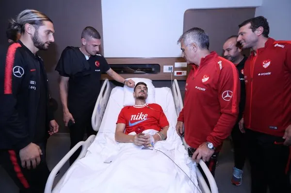 A Milli Takım'dan Dorukhan Toköz'e 'geçmiş olsun' ziyareti