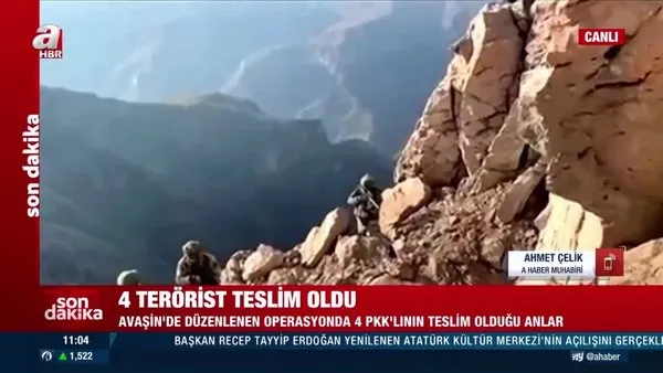 SON DAKİKA: PKK'lı teröristlerin teslim olduğu anlar kamerada
