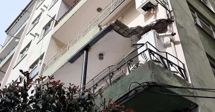 İstanbul’da çöken balkon mahallede paniğe neden oldu