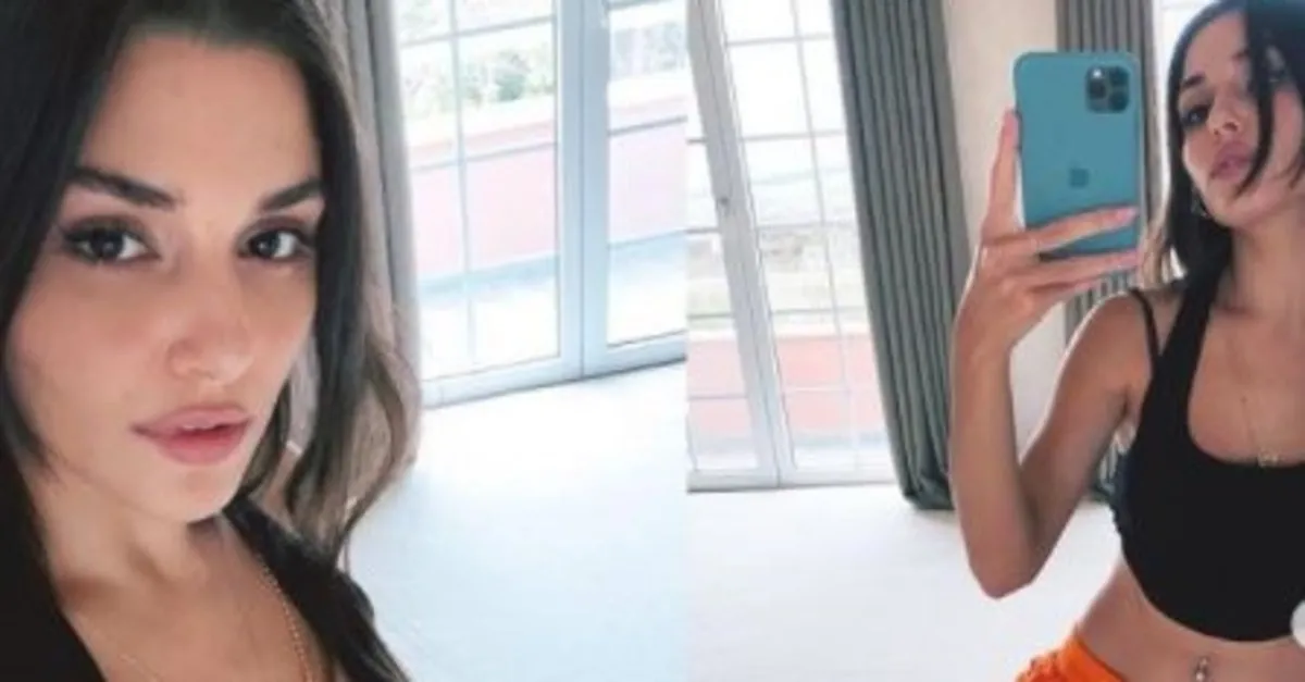 hande ercel ayna karsisinda verdigi pozlarla gobek sov yapti hande ercel iin duzgun fizigi mest etti galeri magazin