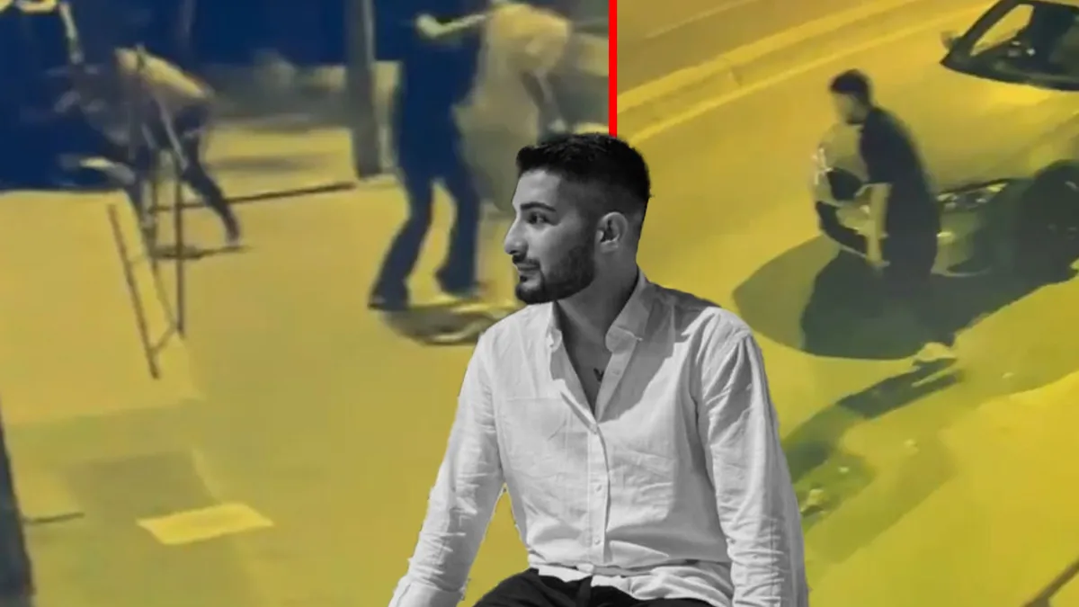 Yusuf İnan cinayetine ilişkin güvenlik kamerası görüntüsü.