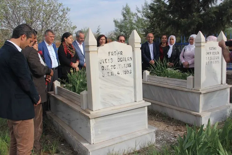HDP’liler Öcalan’ın anne ve babasının mezarını ziyaret ettiler!