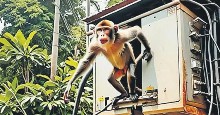 Maymun ülkeyi karanlığa gömdü