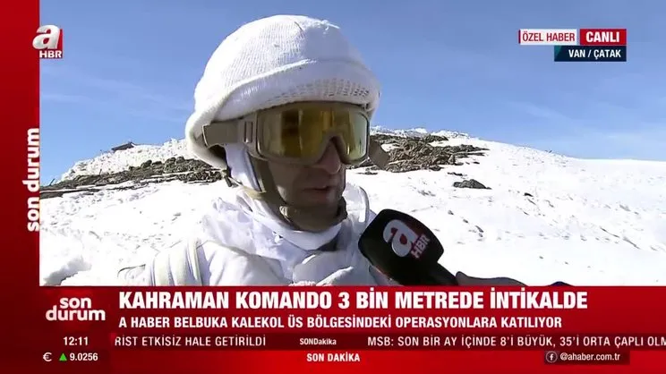 A Haber, 3 bin metredeki üs bölgesinde, kahraman Mehmetçik'in yanında | Video