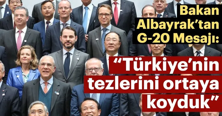 Son dakika haberi: Bakan Albayrak'tan G-20 mesajı